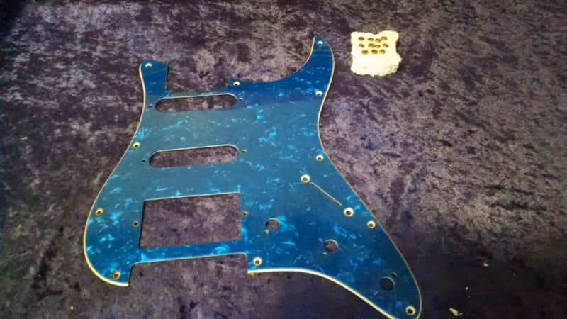 1990s Mighty Mite Blue Pearl B/W/B 3ply SSH Start Pickguard image 1