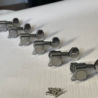 Kramer Baretta Special Die Cast Chrome Tuners Tuning Pegs 6 In Line Machine Heads 14:1 Ratio
