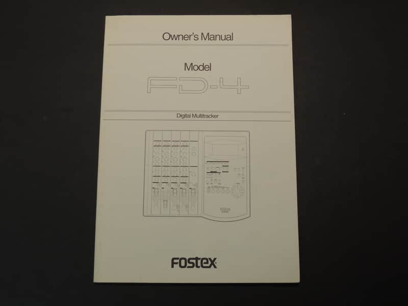 Fostex Model FD-4 Owner's Manual [Three Wave Music] image 1