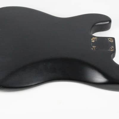 1966 Vintage Fender Precision Bass Project BODY Lightweight 4.4 LBS ~Refin~ Black PBass 1960s USA w/Original Neck Plate image 13
