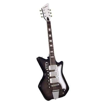 Airline Guitars Jetsons 3P FM Charcoal Flame image 8