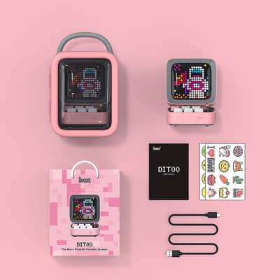 Smart Retro Pixel-Art Bluetooth Portable Speaker / Alarm Clock + Apps image 7