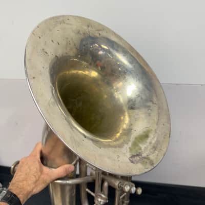 Vintage York Silver bell front  Baritone Horn image 5