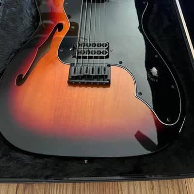 Fender Classic Series '72 Telecaster Thinline Sunburst Custom w/Fender Deluxe Molded Case image 12