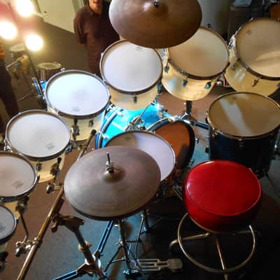 Ludwig, Blaemere Fiberglass, Custom 1969 Blue Sparkle, Beige image 13