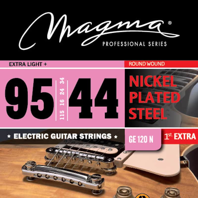 Magma Electric Guitar Strings Regular Light Gauge Nickel-Plated Steel Set, .0095 - .044 (GE120N) image 1