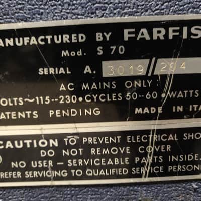 Amplis Farfisa S70 1970-1976 - Bleu marine image 5