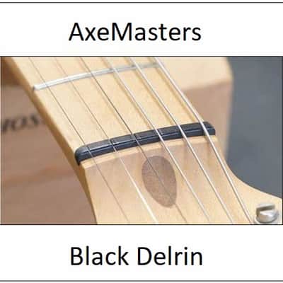 AxeMasters Slotted Delrin BLACK NUT made for FENDER Guitars - 43mm / 1 11/16" - replacement upgrade project image 1