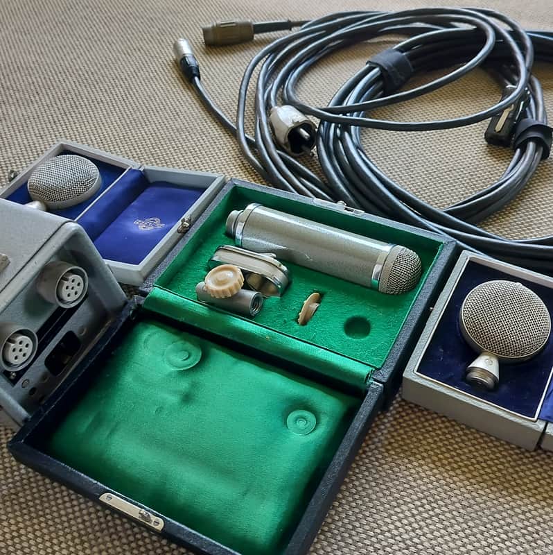 Georg Neumann & Co., Gefell/Vogtl. Neumann CMV 563, M7S, M8S, M55K, N61, Microphone holder, orig.cable 2pcs.,  230V power cable 1956-1972 image 1