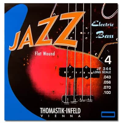 Thomastik-Infeld JF344 Jazz Flat Wound Nickel Bass Guitar Strings 4-String Long Scale (.043-.100)