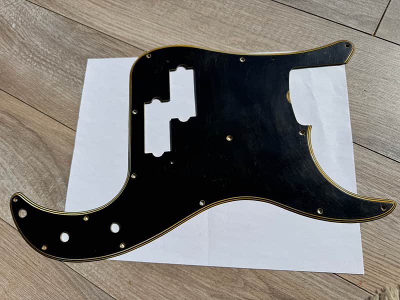 70's Fender Precision Relic 5 Ply P bass'72 thru 79 Aged Black Pickguard RI vintage image 1
