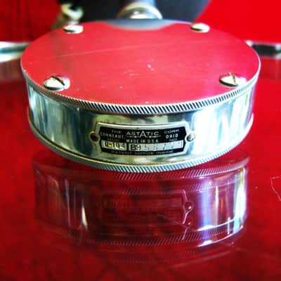 Vintage RARER 1940's Astatic D-104 crystal "Lollipop" microphone Chrome w adapter & period Atlas DS-5 desk stand PROP DISPLAY # 2 image 10