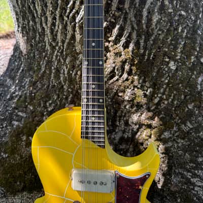 1950’s Carven Electric Mandolin- Old TV Yellow Finish- Original USA- Vintage with Case image 5