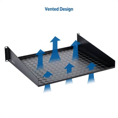 Cable Matters 2 Unit Rack Shelf - Black Matte image 2