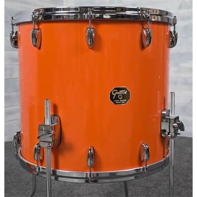 Used Gretsch USA Custom 4pc Drum Set Orange Gloss - Very Good image 12