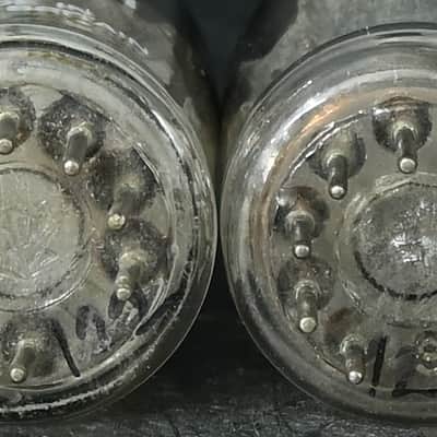 2x 1950's Mullard ECC81/12AT7 Top Square Getter Made in Great Britain Amplitrex Tested image 8
