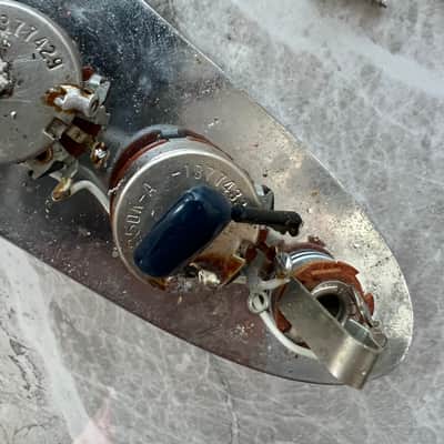 Fender Jazz Bass 1974 - Vintage Chrome Control Plate Pots with screws image 4