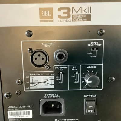 JBL 305P MkII 2-Way 5" Active Nearfield Studio Monitor 2010s - Black image 2