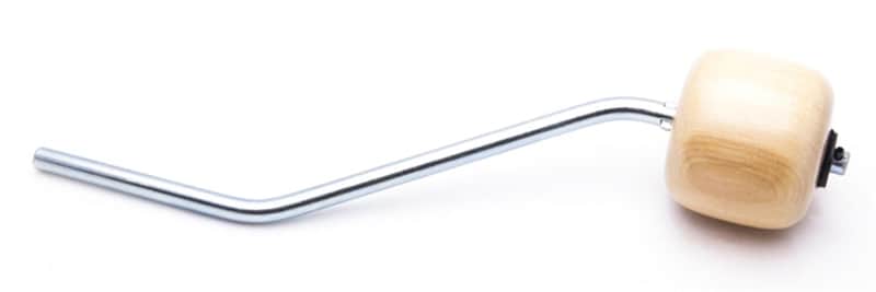 Danmar - 305B - Bass Drum Beater - Maple "Clear" Hard Wood Beater, Chrome Shaft - Bent For Double Pedal image 1