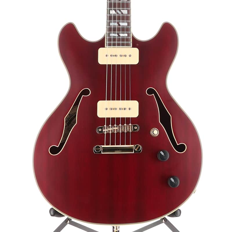 D'angelico Deluxe Mini DC, P90s - Satin Trans Wine, Professional Setup (RC4) (00169) image 1