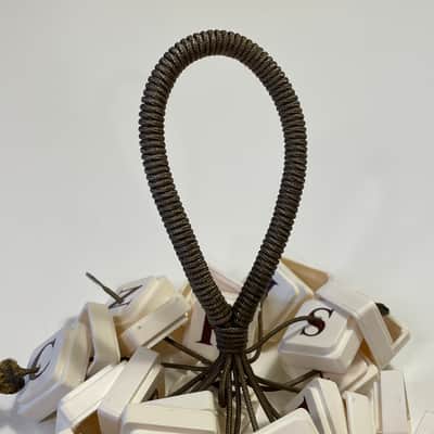 Upcycled Percussion - Upwords Game Tiles Hand Rattle / Shaker image 2