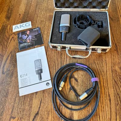 AKG C214 Large Diaphragm Cardioid Condenser Microphone 2010s - Black image 1