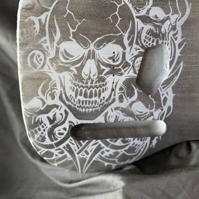 MH Customs Skull Forge – Black & Machine Grey T-Style Body // Veteran Built 2026 - Nitrocellulose Gloss image 4