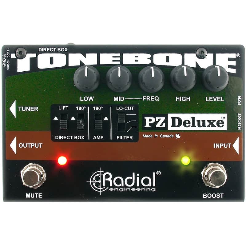 Mint Radial Engineering R8007320 PZ-Deluxe Acoustic Preamp Frequency Response 20Hz ~ 18kHz (0/-3dB) image 1