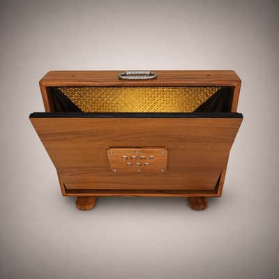 Handmade Shruti Box Big Size Professional Sound Sur Peti Sheesham Wood 13 Notes Natural image 9