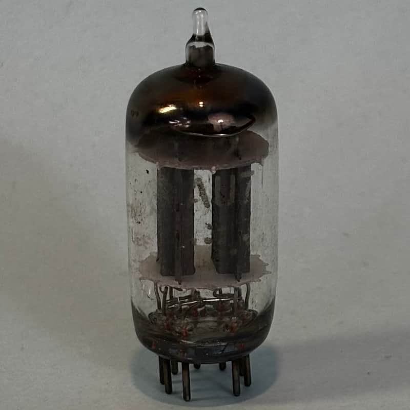 1954 General Electric 12AU7 ECC82 Vintage 1950s GE Gray Plate D Getter Tube!T482 image 1