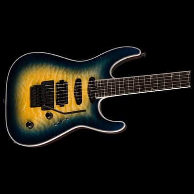 Jackson Pro Plus Series Soloist SLA3Q Amber Blue Burst with Gig Bag - Serial # CYJ2302189 - Demo image 4
