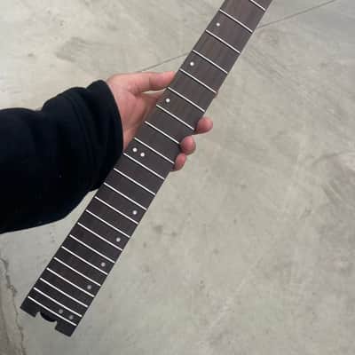 5 piece Headless 24frets roasted flame maple electric guitar neck T contour 25.5 spoke truss rod image 1