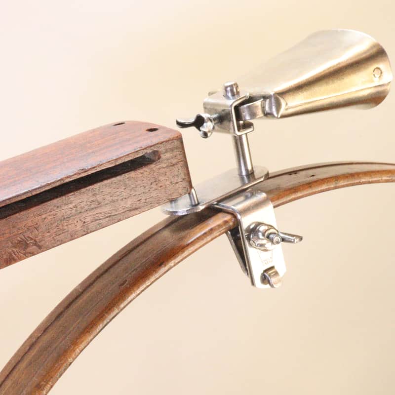 Ludwig WFL Rosewood Wood Block & Cowbell Set with Logo Stamped Nickel Plated Holder - 1940s / INSPECTED & TESTED image 1
