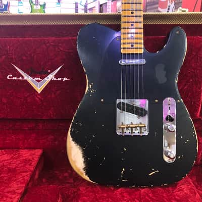 Fender Custom Shop #119 Limited Edition 1950 Double Esquire® - Heavy Relic® with Case, Aged Black image 5