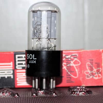 TUNG SOL USA 6SN7GT VT-231 GRAY PLATE D GETTER  NOS NIB VINTAGE 1954 image 2