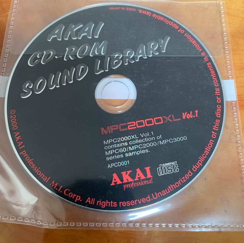 Akai CD rom original MPC 2000 xl Sound library: ultra rare image 1