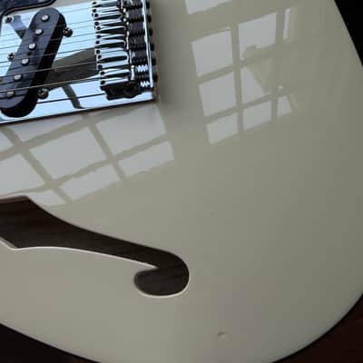 2013 Fender American Deluxe Telecaster Thinline - Olympic White image 14