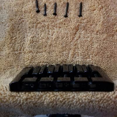 5-String Bass Bridge Black w/ Saddles Dual Load Sung-il BB105 image 2