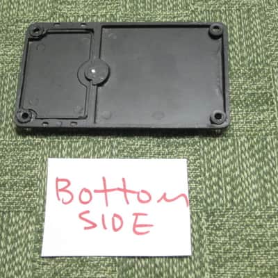 used Stinger Effects Pedal BOTTOM PLATE and BATTERY COVER & Screw (NO pedal included / NO other items included) late 1980s - Metal Plate with Black Finish, Black Rubber Padding, Black with Silver Graphic Bottom Label (made by the Martin Guitar Co) image 12