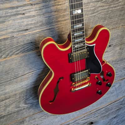 Used Heritage Custom Shop Core Collection H-555 Semi-Hollow Trans Cherry w/OHSC image 5
