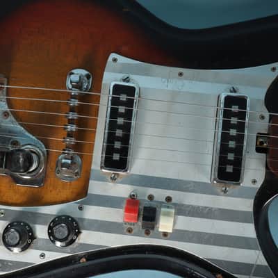 Teisco Del Rey ET-230 Sharkfin Electric Guitar Silvertone K2L Tobacco Burst image 19