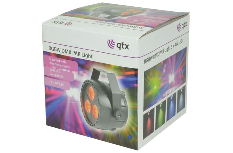 QTX QTX PAR12 RGBW DMX PAR Light 3 X 4W LED With Remote And Sc...