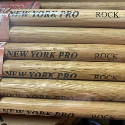 NEW OLD STOCK drum sticks ROCK Nylon Tip - New York Pro Solid Hickory Drumsticks image 2