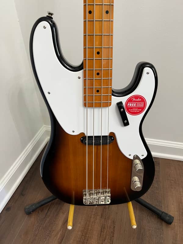 Squier 50s Vibe Precision Sting bass sunburst 2021 electric bass guitar image 1