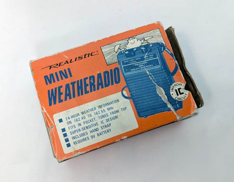 Vintage Realistic Mini Weather Radio 12-156 w/ Original Box & Papers image 1
