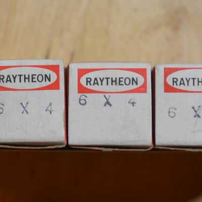(5) Five New Old Stock Raytheon 6X4 Tubes Original Flat image 2