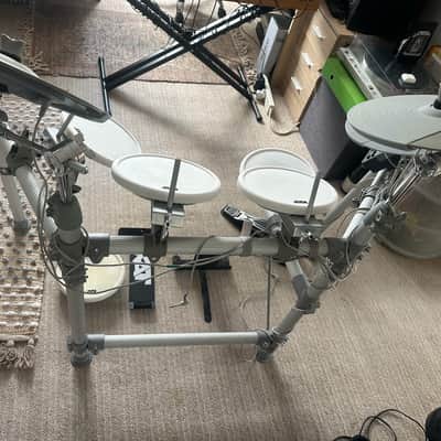 KAT Percussion KT2 5-Piece Advanced Electronic Drum Set 2010s - White (broken kick drum) image 7