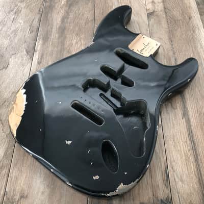 FRANCHIN Mercury guitar body Heavy Relic Aged Black 100% Nitro Lacquer HSS Light Weight Poplar Stratocaster-Strat-S-Style Made in Italy - Stock piece #22990626 image 3