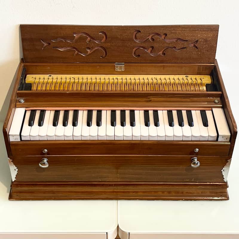 Kartar Music Store Harmonium Simple 2-Stop Wood Hand Pump Organ From Chawri Bazaar New Delhi India image 1