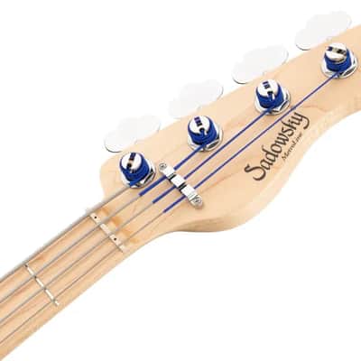 Sadowsky MetroLine 24-Fret Vintage J/J Bass-Swamp Ash Body-4 String-Almond Sunburst Transparent Satin image 7